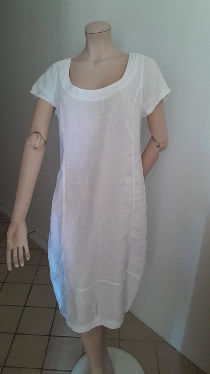 Jolie robe en lin effet boule koko marina