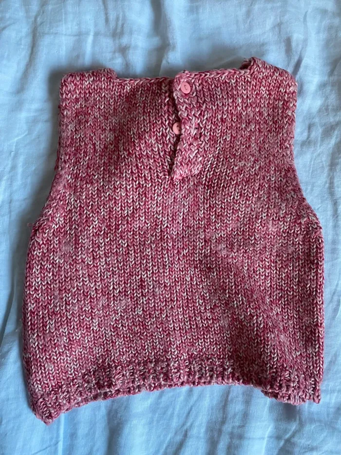 Pull sans manches rose 24 mois Kiabi - photo numéro 5