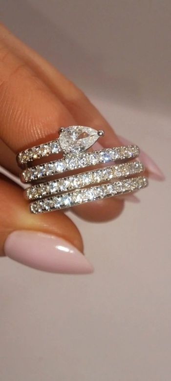 Bague Argentée - Éclat Absolu - Acier inoxydable - Taille 54 