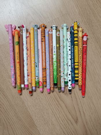 Lot de 20 stylos effaçables animaux 
