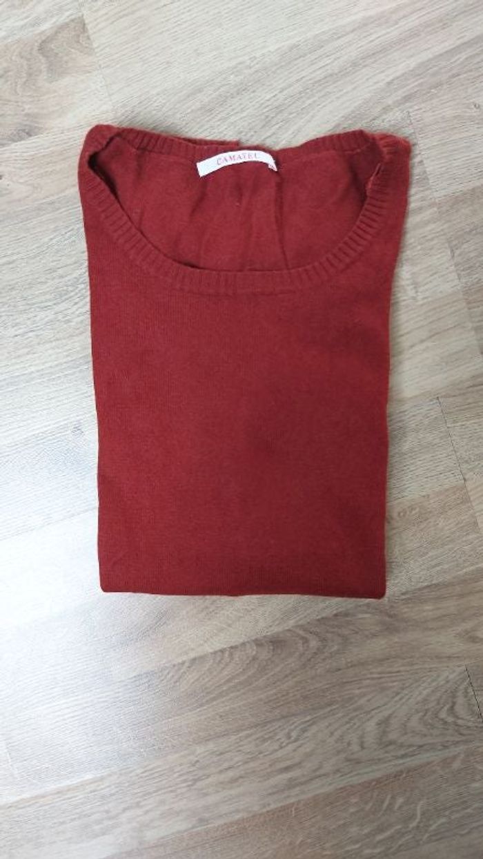 Pull bordeaux camaieu T36