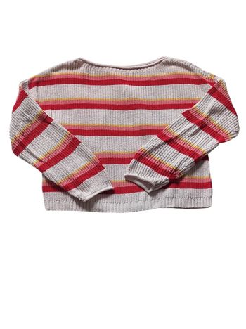 Pull oversize tricolore taille unique