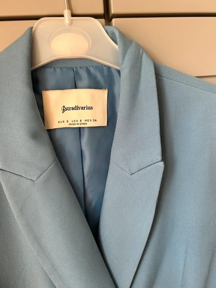 Robe blazer bleu clair stradivarius - photo numéro 2