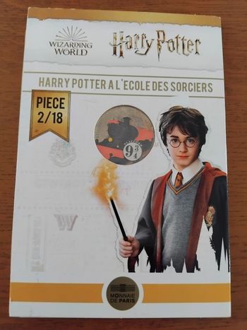 Piece 10 euros numéro 2 en argent harry potter a l école des sorciers 