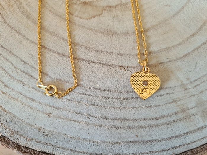 Collier avec pendentif coeur doré vintage - photo numéro 4