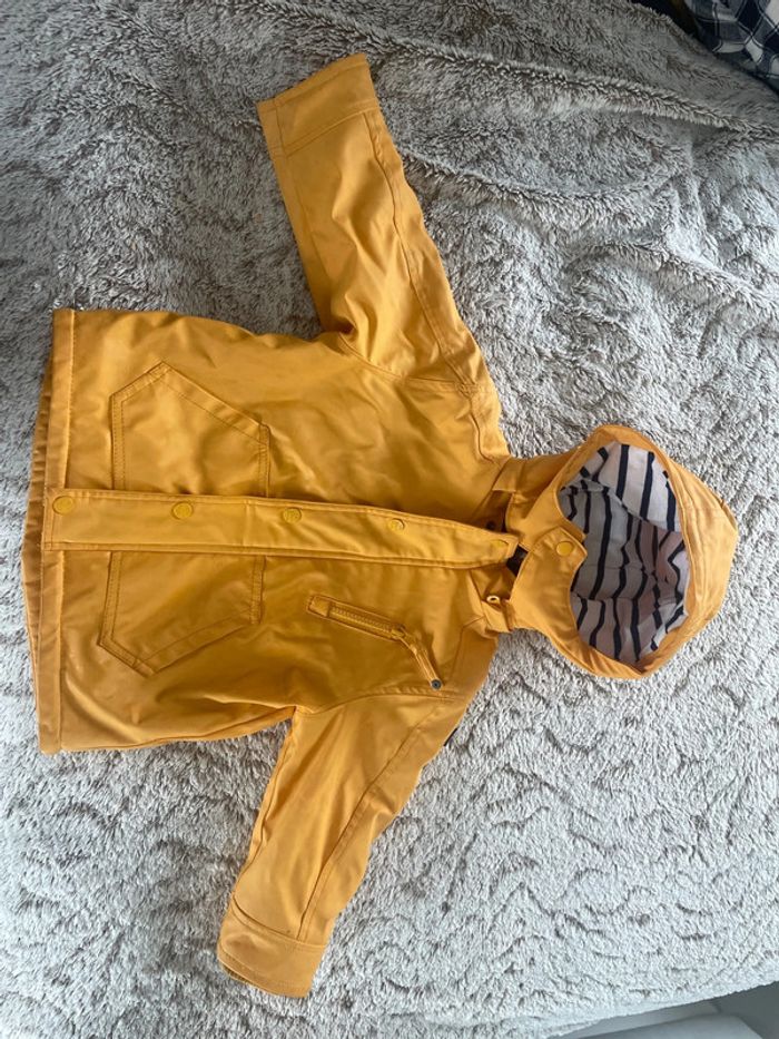 Veste de pluie manteaux kway Coupe-vent à capuche amovible 2 ans