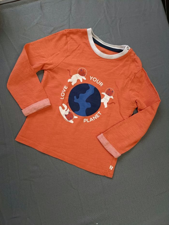 T-shirt ML orange 🦕 Taille 18 mois - photo numéro 2