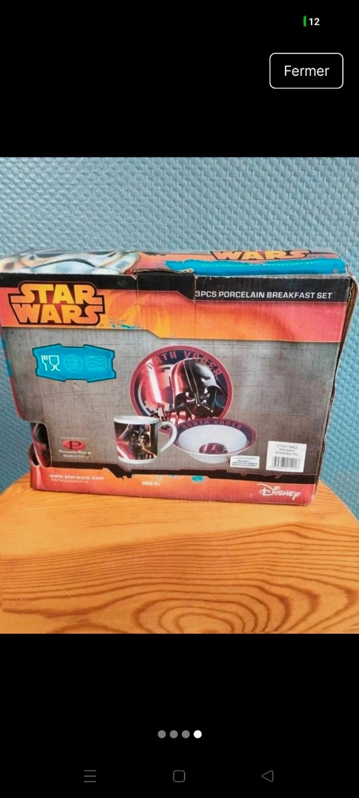 Coffret Petit Déjeuner Star Wars 3 pièces – Mug, Bol & Assiette en porcelaine (neuf en boîte) - photo numéro 4