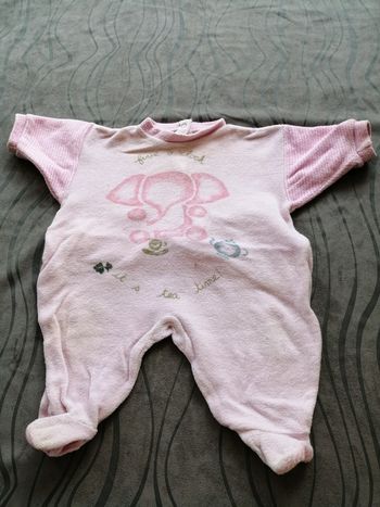 Grenouillère 1 mois rose Petit bateau