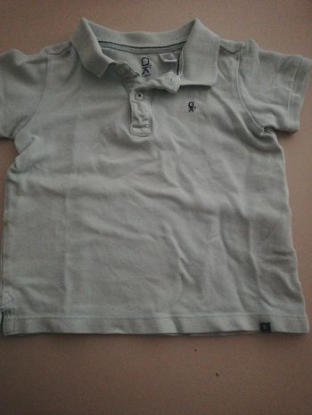 Polo manche courte fille 3 ans okaidi bleu clair
