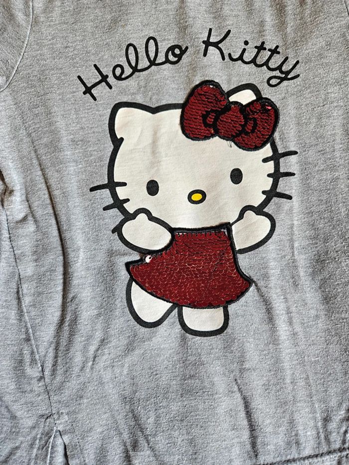 Tee-shirt manches longues hello kitty taille 6ans - photo numéro 2