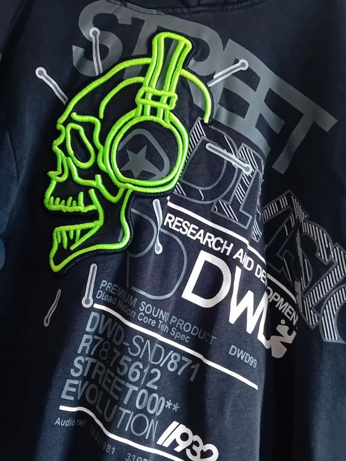 Pull noir à capuche C&A Taille 16 ans - photo numéro 2