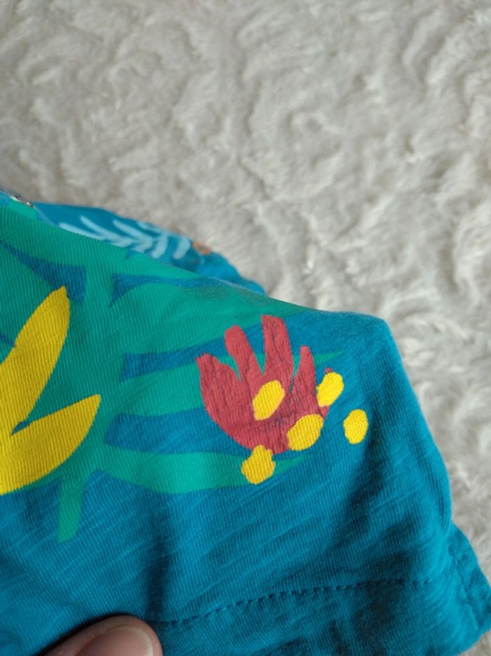 Tee shirt chemise manches courtes Garçon 12 mois Jungle Coucou Papa Lémurien Mots d'enfants - photo numéro 10