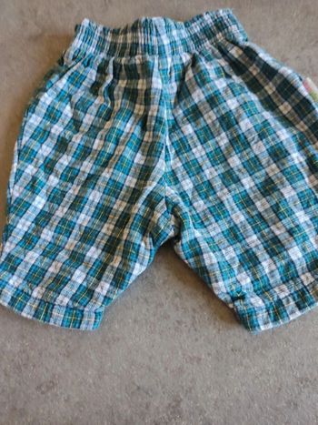 Pantalon garçon écossais vert3 mois