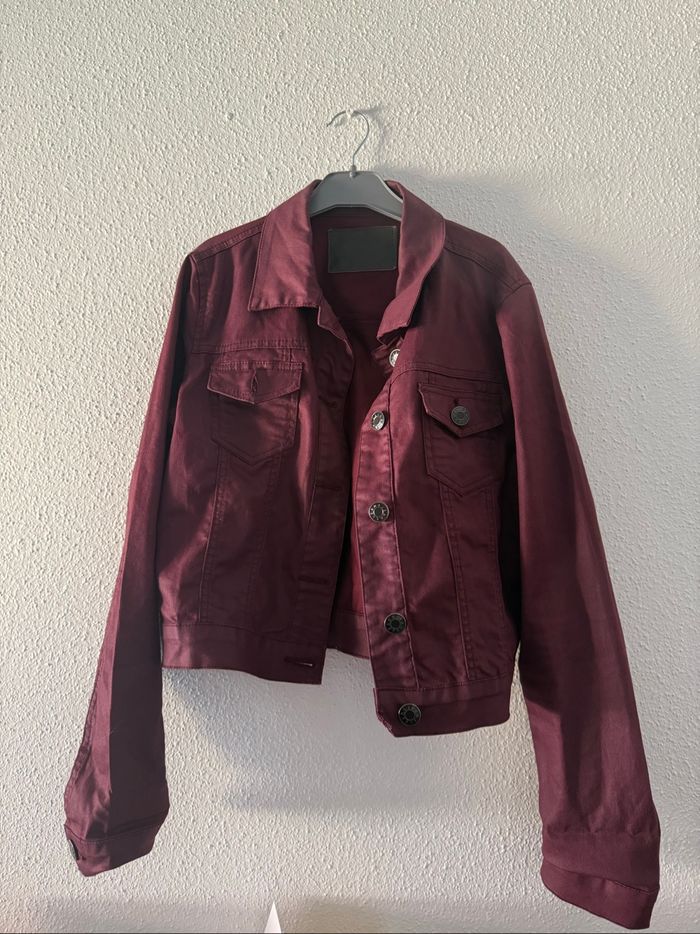 Veste jeans prune