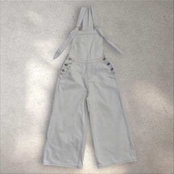 Salopette en jean blanche jambes larges taille 36