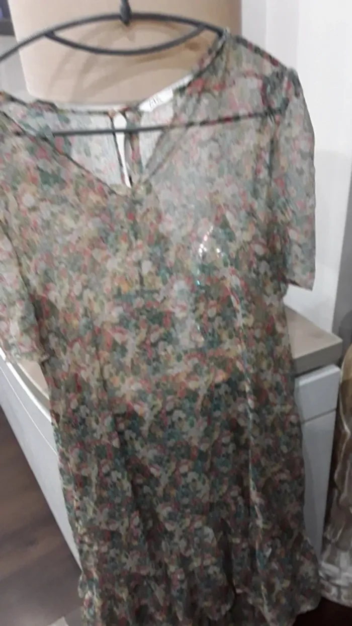 Robe été fleurie transparente