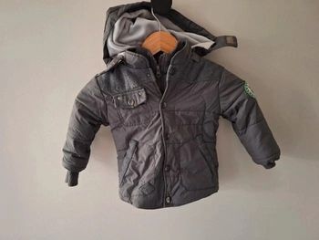 Veste zippée capuche grise Tom et Kiddy 24 mois