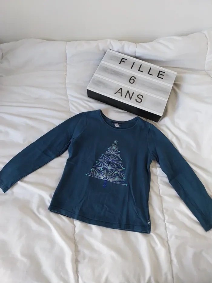 Tee-shirt manche longue fille 6 ans