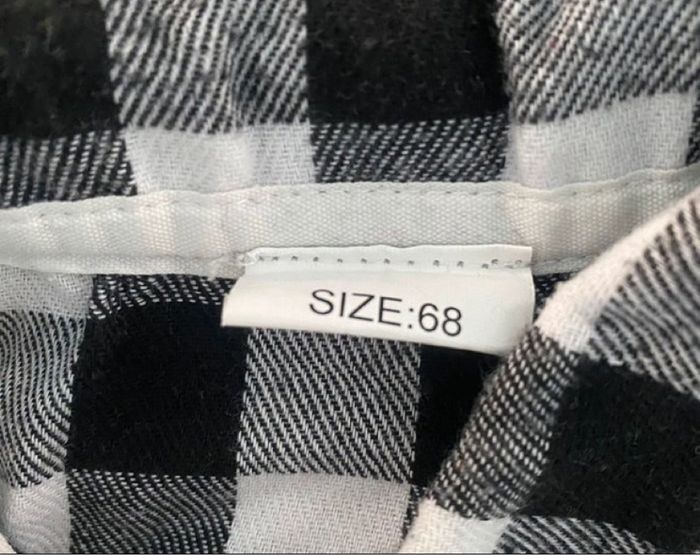 Combinaison bébé garçon 9 mois – carreaux noir et blanc - photo numéro 4