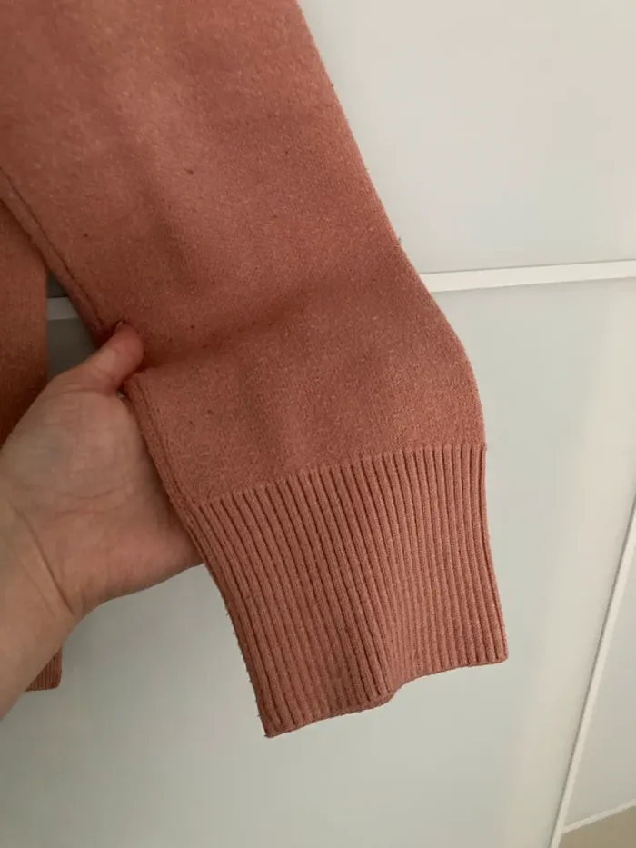 Pull col cheminée rose saumon - photo numéro 4