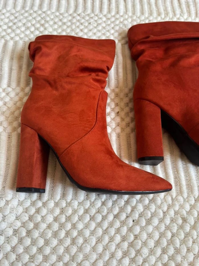 Bottines femme en daim orange 37 - photo numéro 2