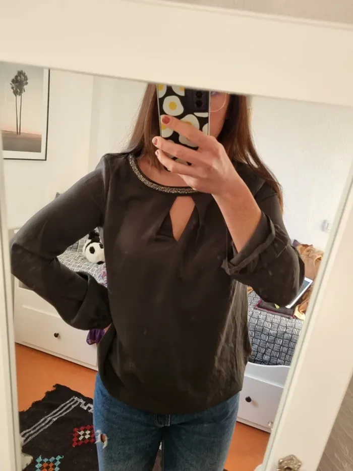 Blouse promod anthracite - photo numéro 4