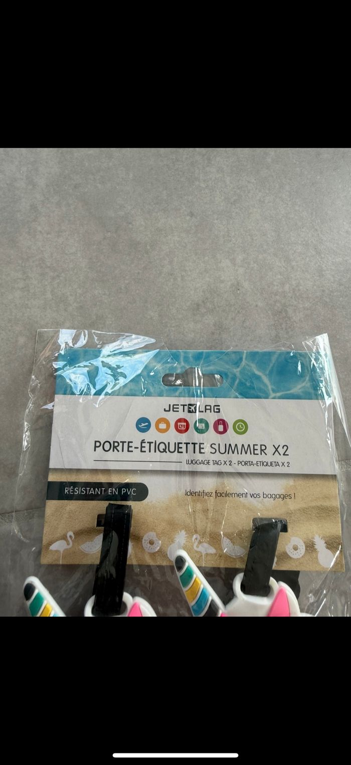 Lot de 2 Portes étiquettes de bagage valise - photo numéro 2