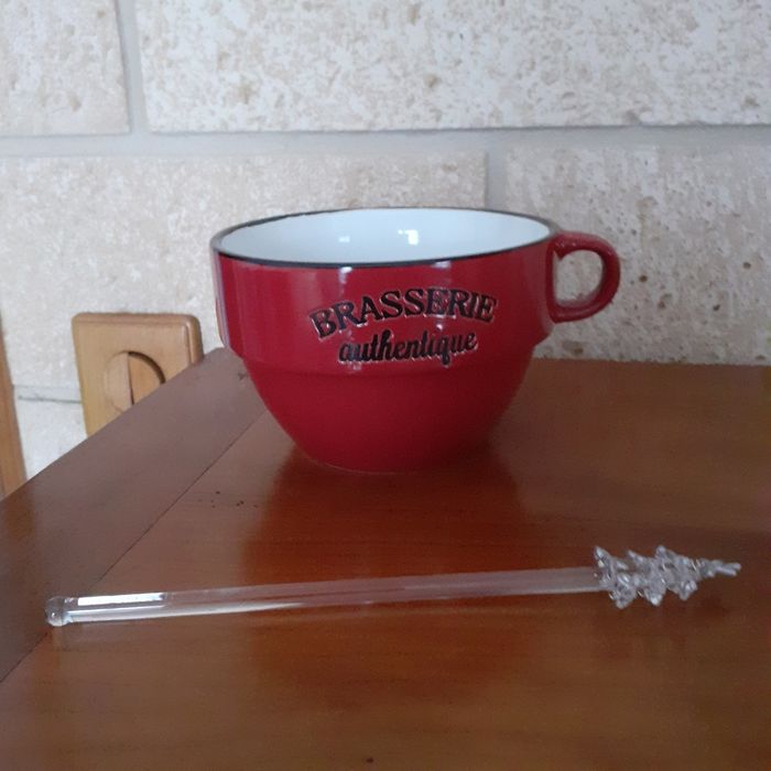 Bol faïence 500g Brasserie authentique & mélangeur verre soufflé