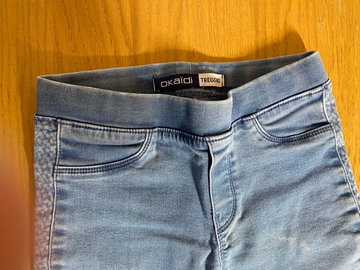 Okaidi Pantalon Tregging bleu clair Taille 8 ans - photo numéro 4