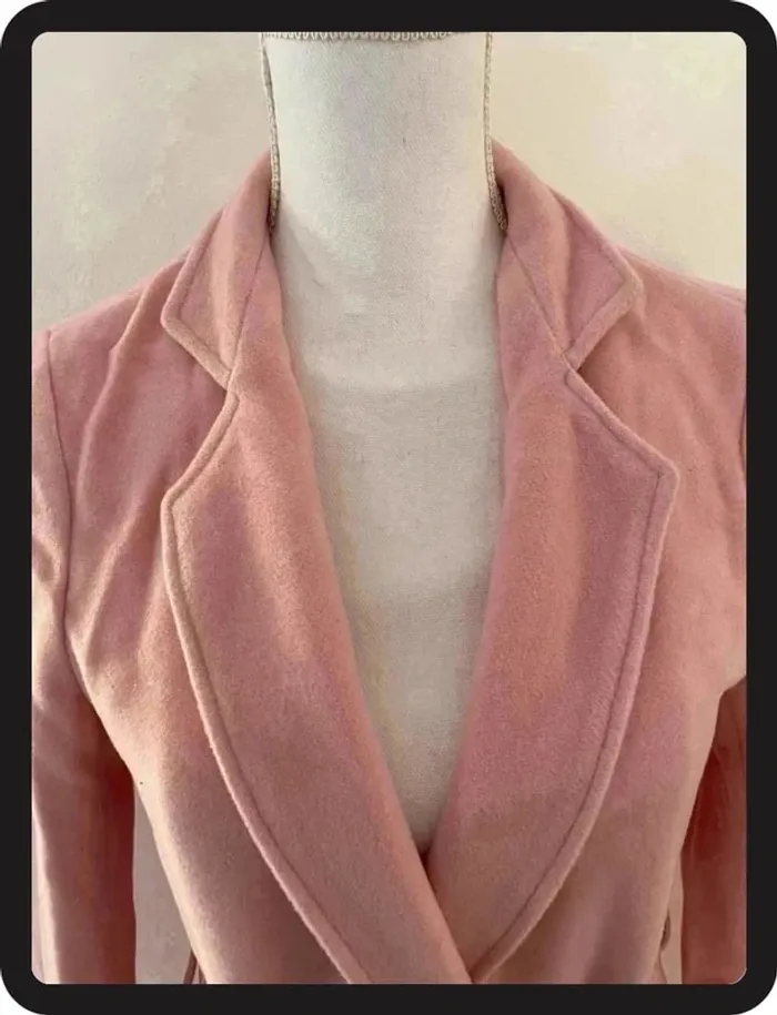 Manteau Trench Rose NafNaf Taille 36/S Neuf - photo numéro 3