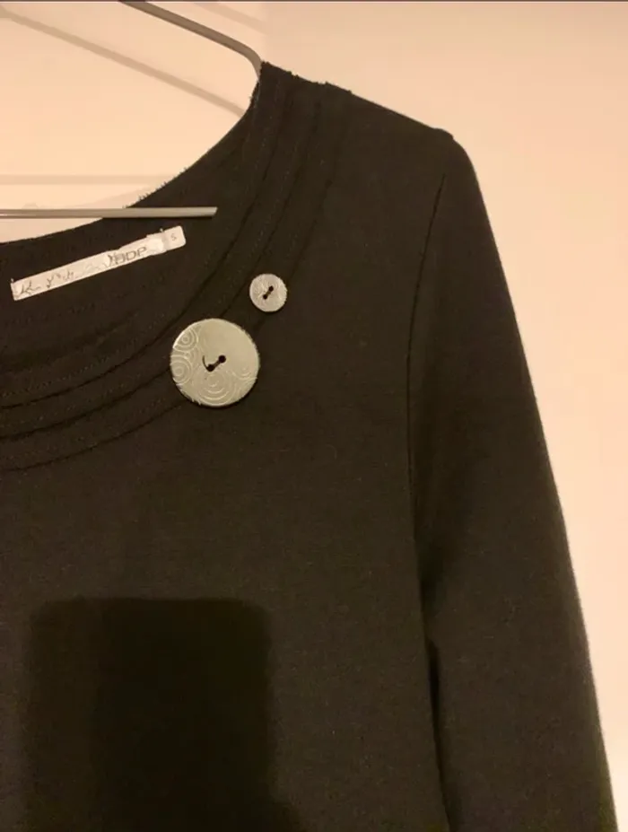 Robe noire chic à manches 3/4 DDP - T.S - photo numéro 8