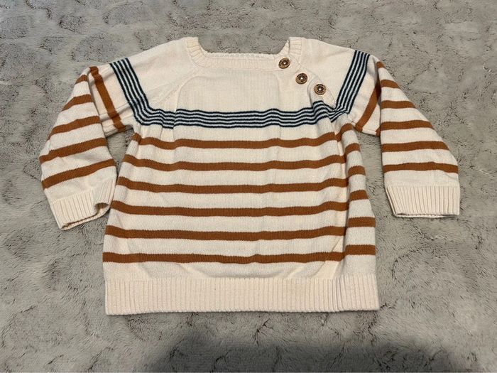 Pull rayé en coton - Inextenso - 74 cm