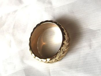 Bague Anneau Large Feuillage Feuilles Laurier Bijou Doré Fantaisie Femmes