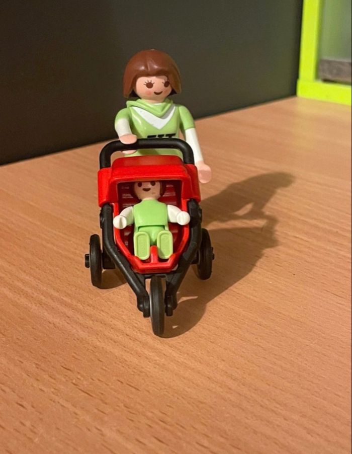 Lot Playmobil Maman avec bébé et poussette n°4697 - photo numéro 2
