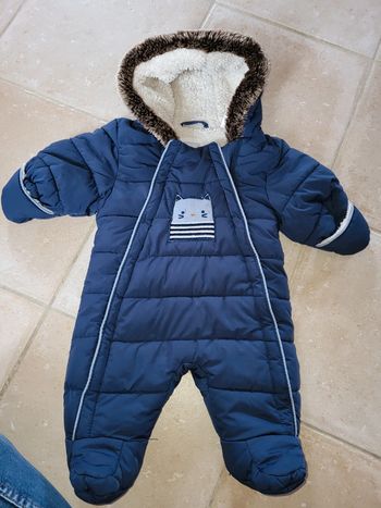 Combinaison hiver bébé garçon 3-6 mois Okaidi
