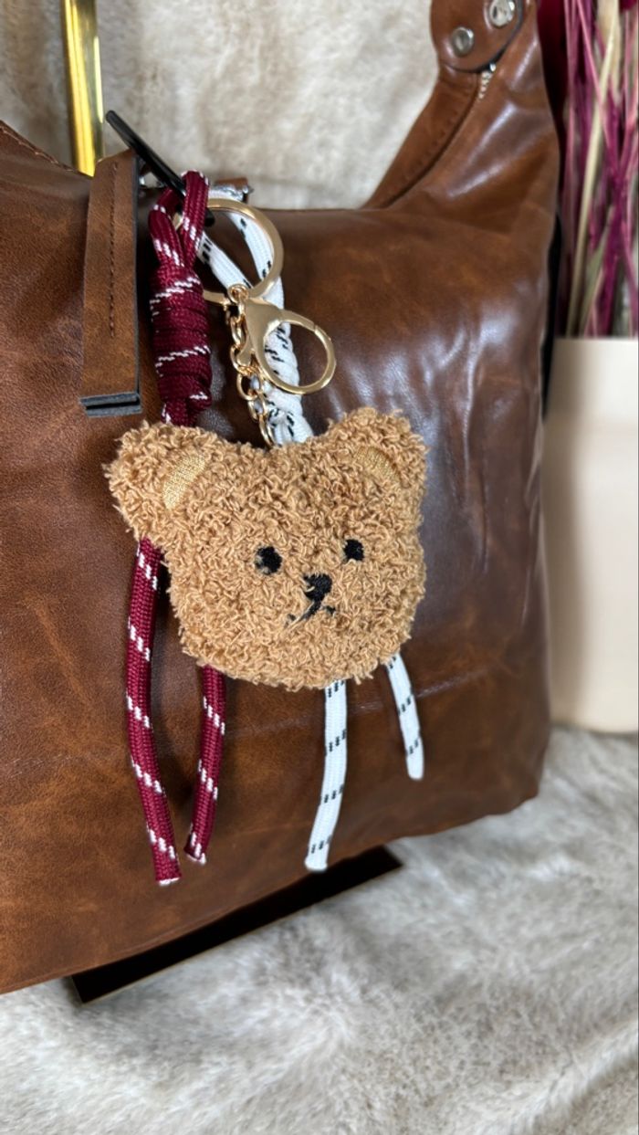 Sac hobo marron neuf – grande capacité au style vintage décontracté avec déco de sac - photo numéro 5