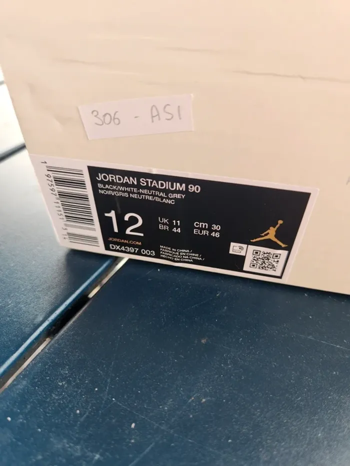 Jordan stadium 90 homme taille 46 neuves blanc noir - photo numéro 9