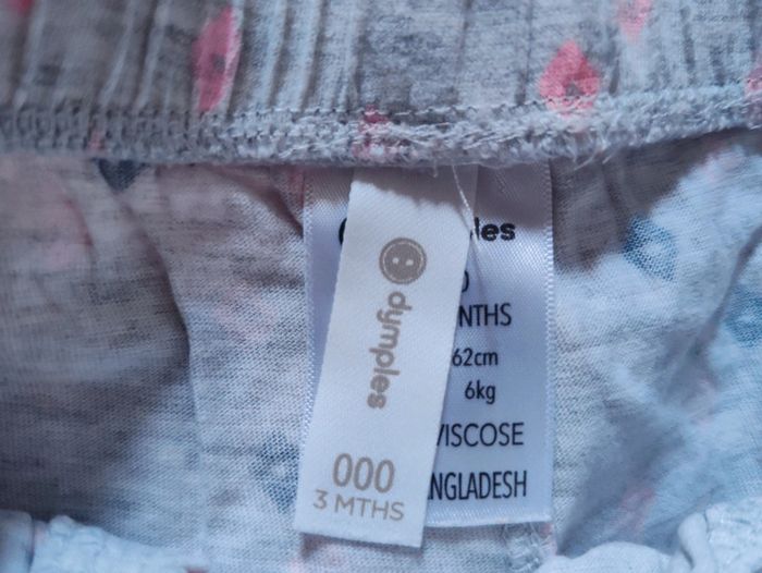 Ensemble deux pièces t-shirt et short bébé fille 3 mois - photo numéro 9