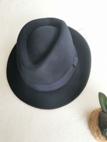 Chapeau bleu marine en laine Trilby Classic Italy
