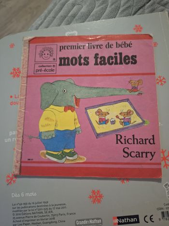 Premier livre de bebe mots faciles
