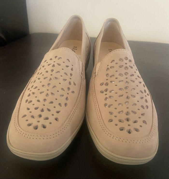 Mocassins en cuir »Longo »beiges - photo numéro 2