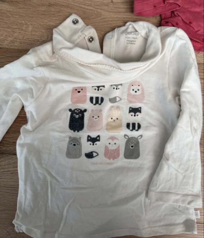Lot 3 t-shirt manche longue 74 cm - photo numéro 3