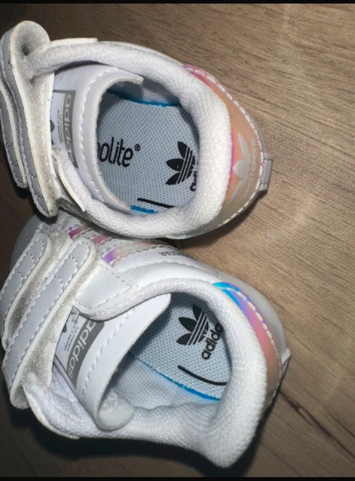Chaussures baskets adidas superstar crib - photo numéro 2