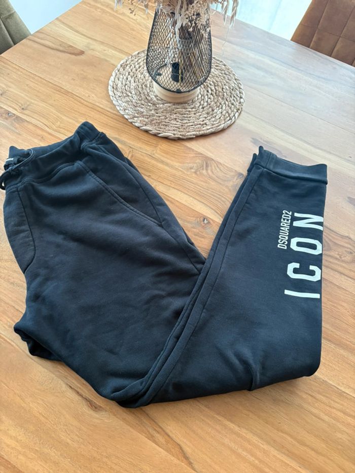 Pantalon jogging Dsqquared noir 16 ans - photo numéro 2
