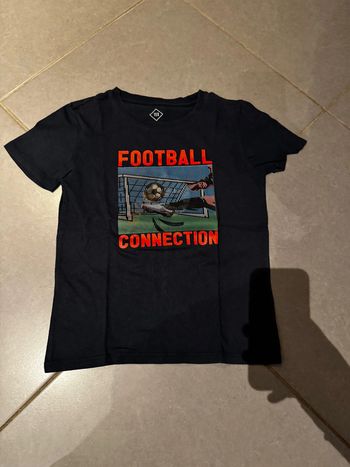 T shirt manches courtes - Tex - Football connection / But / Ballon - Bleu marine - 6/7 ans