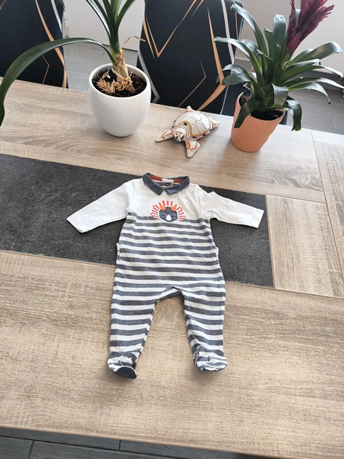 Pyjama léger à col garçon 3 mois obaibi