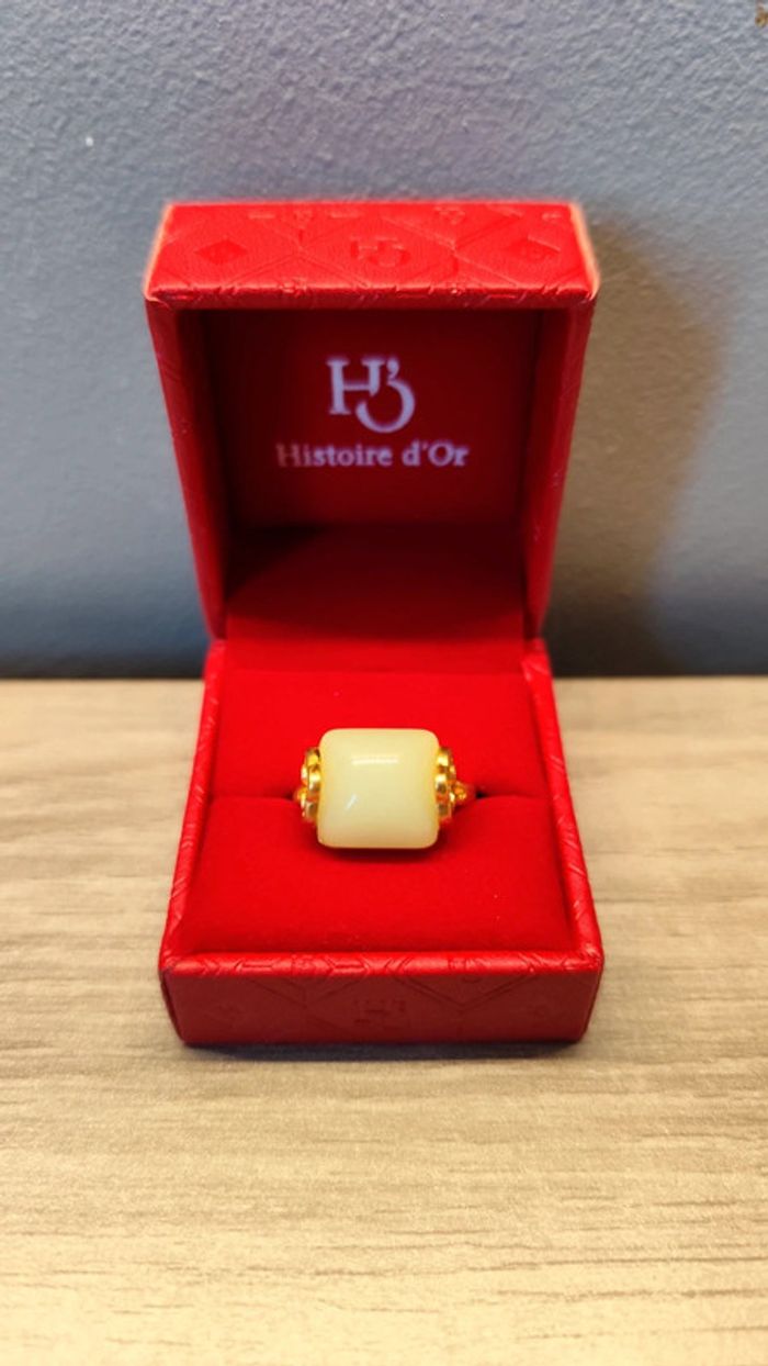 Bague jaune et blanche - Ajustable - photo numéro 2