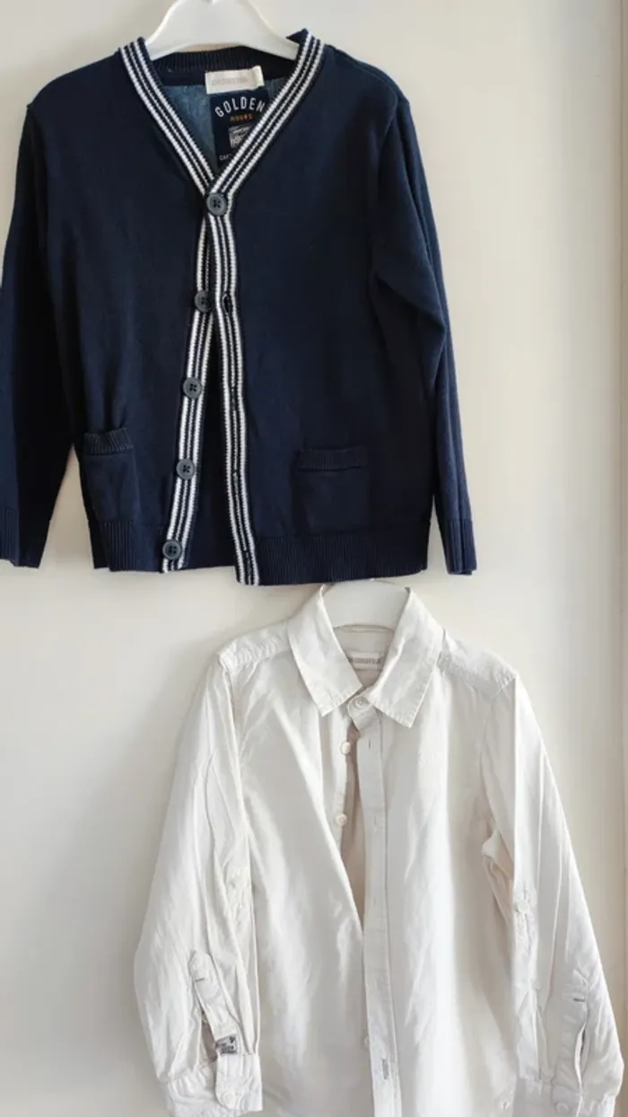 Lot chemise et gilet