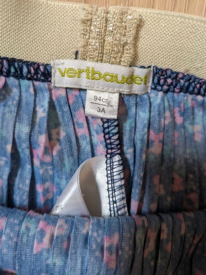 Jupe plissée fille Vertbaudet fleurs - photo numéro 3